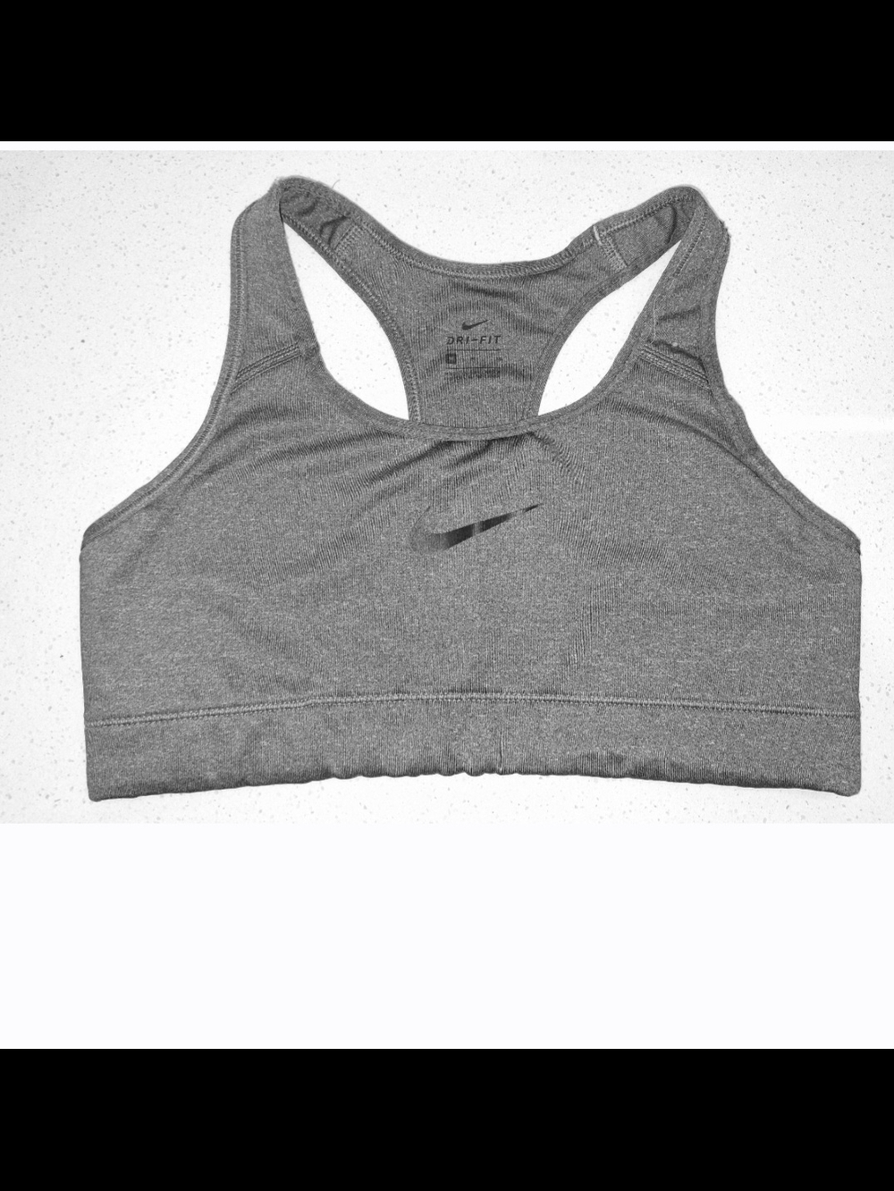 Nike Swoosh DRI-fit Sports Bra Wireless Racerback Gray